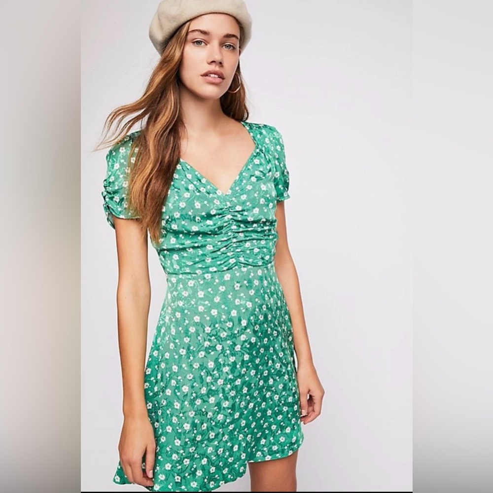 Free People Bond Street Mini Ruched Front Dress